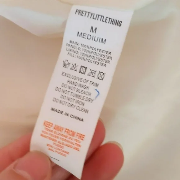 Pretty Little Thing Sherpa Oversized Teddy Jacket Medium - Picture 5 of 8